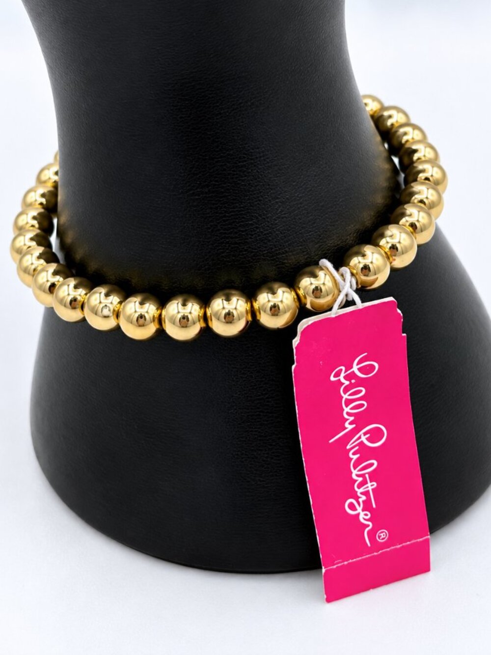 NWT Lilly Pulitzer Gold Tone Beaded Stretch Bracelet